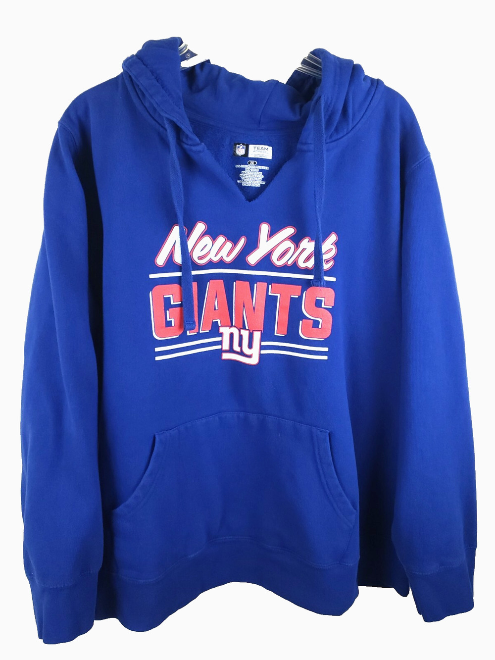 NFL Team Apparel Women's NY Giants Blue XXL Hoodie Sweatshirt Logo 2XL